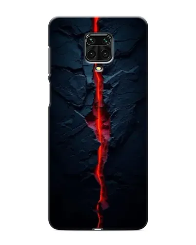 Чехол для Xiaomi Redmi Note 9S с картинкой «Kрасная лавовая трещина»
