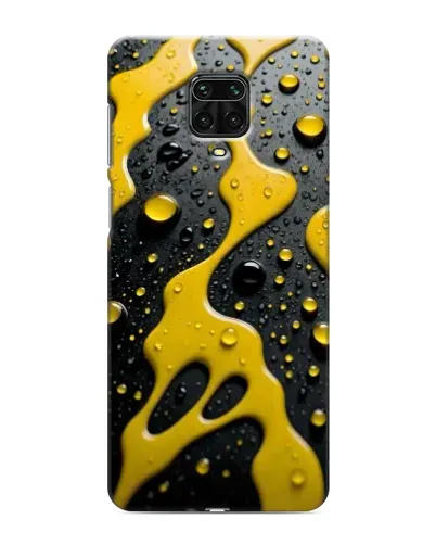 Чехол для Xiaomi Redmi Note 9S с картинкой «Жидкое желтое золото»