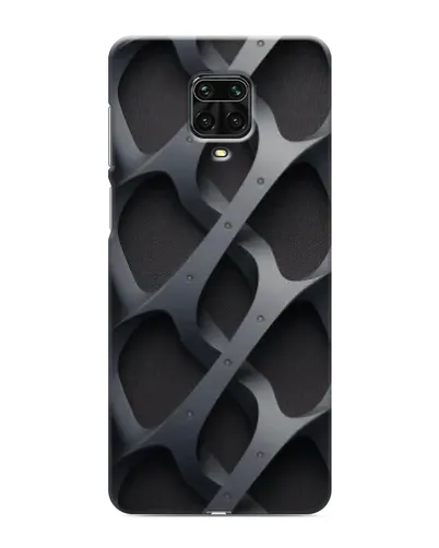 Чехол для Xiaomi Redmi Note 9S с картинкой «Объемное серое плетение»