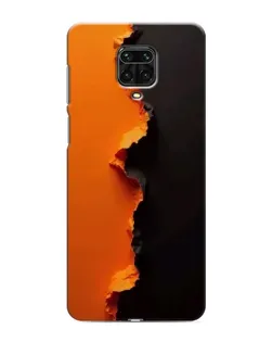 Чехол для Xiaomi Redmi Note 9S с картинкой «Оранжевый разлом»