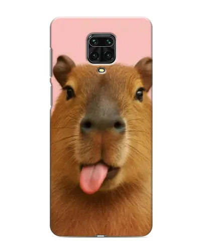 Чехол для Xiaomi Redmi Note 9S с картинкой «Капибара с языком»