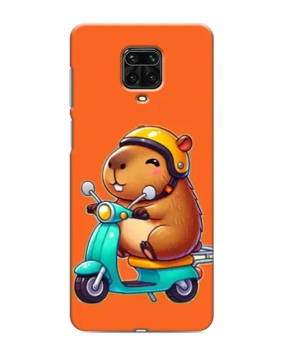Чехол для Xiaomi Redmi Note 9S с картинкой «Капибара на скутере»