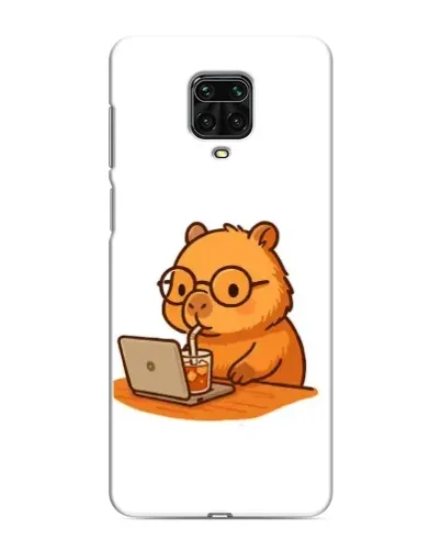 Чехол для Xiaomi Redmi Note 9S с картинкой «Капибара с ноутбуком»