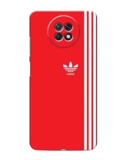 Чехол для Xiaomi Redmi Note 9T с картинкой «Красный минимализм Adidas»