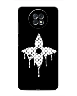 Чехол для Xiaomi Redmi Note 9T с картинкой «Цветочная монограмма»
