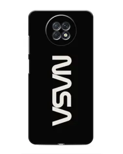 Чехол для Xiaomi Redmi Note 9T с картинкой «NASA — вертикальный логотип»