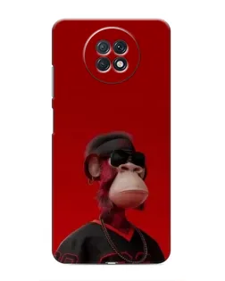Чехол для Xiaomi Redmi Note 9T с картинкой «Bored Ape в красном»