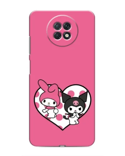 Чехол для Xiaomi Redmi Note 9T с картинкой «Kuromi и My Melody»