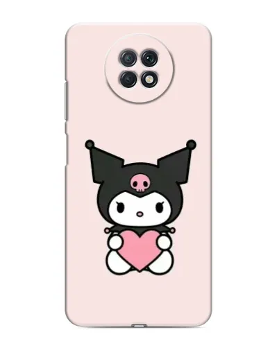 Чехол для Xiaomi Redmi Note 9T с картинкой «Kuromi и сердце»