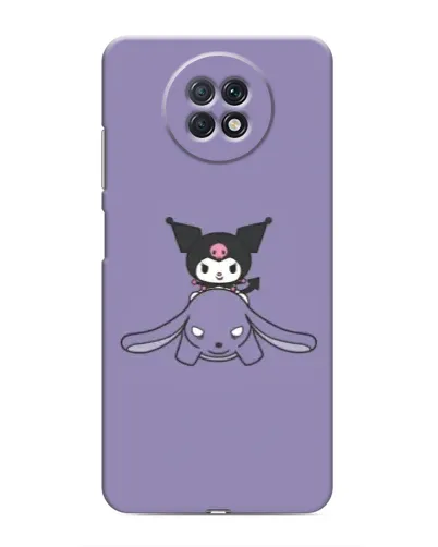 Чехол для Xiaomi Redmi Note 9T с картинкой «Kuromi на лиловом фоне»