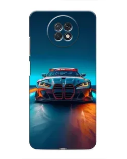 Чехол для Xiaomi Redmi Note 9T с картинкой «BMW — огни неона»