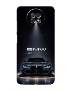 Чехол для Xiaomi Redmi Note 9T с картинкой «BMW сквозь ночной город»