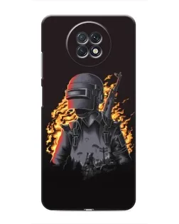 Чохол для Xiaomi Redmi Note 9T з картинкою «PUBG — вогняний силует»