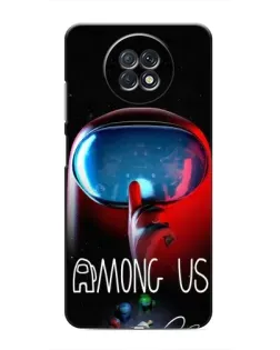 Чохол для Xiaomi Redmi Note 9T з картинкою «Червоний імпостер — макро»