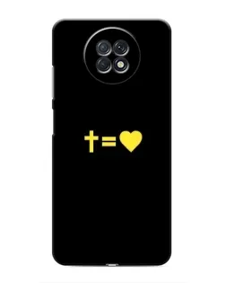 Чехол для Xiaomi Redmi Note 9T с картинкой «Сердце и Крест»