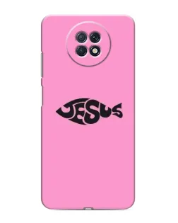 Чехол для Xiaomi Redmi Note 9T с картинкой «Розовый символ  Jesus»