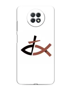 Чехол для Xiaomi Redmi Note 9T с картинкой «Рыба и крест»