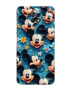 Чехол для Xiaomi Redmi Note 9T с картинкой «Паттерн Микки и Минни»
