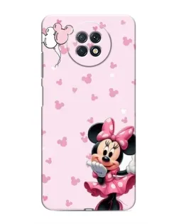 Чехол для Xiaomi Redmi Note 9T с картинкой «Минни Маус и сердечки»