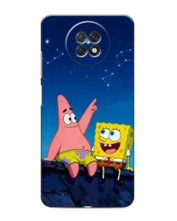 Чехол для Xiaomi Redmi Note 9T с картинкой «Губка Боб и Патрик ночью» Чехол для Xiaomi Redmi Note 9T с картинкой «Губка Боб и Патрик ночью»