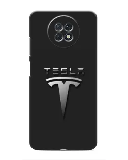 Чохол для Xiaomi Redmi Note 9T з картинкою «Сталевий логотип Tesla»