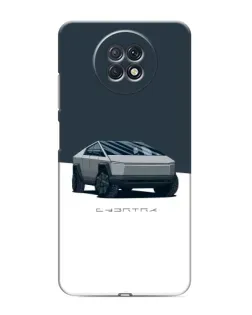 Чохол для Xiaomi Redmi Note 9T з картинкою «Сріблястий Cybertruck Tesla»