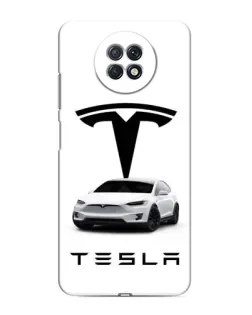 Чохол для Xiaomi Redmi Note 9T з картинкою «Tesla White Style»