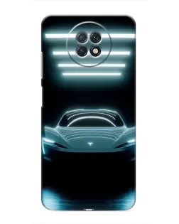 Чохол для Xiaomi Redmi Note 9T з картинкою «Tesla в неоні»