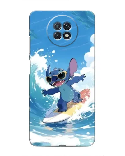 Чехол для Xiaomi Redmi Note 9T с картинкой «Стич на волне»