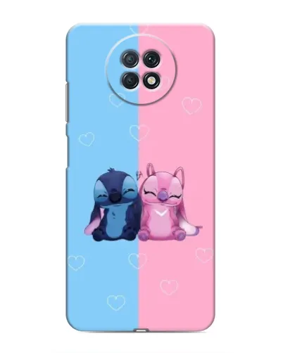 Чехол для Xiaomi Redmi Note 9T с картинкой «Stitch и Angel Love»