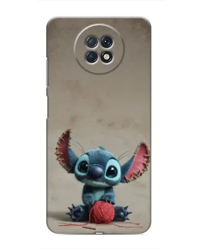 Чехол для Xiaomi Redmi Note 9T с картинкой «Стич на коричневом фоне»