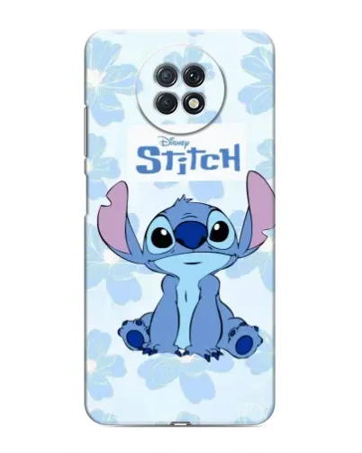 Чехол для Xiaomi Redmi Note 9T с картинкой «Stitch среди цветов»