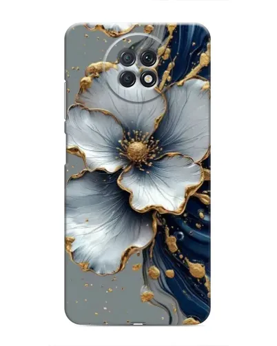 Чехол для Xiaomi Redmi Note 9T с картинкой «Белый цветок и золотой флюид» Чехол для Xiaomi Redmi Note 9T с картинкой «Белый цветок и золотой флюид»