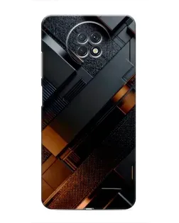 Чехол для Xiaomi Redmi Note 9T с картинкой «Черные геометрические блоки»