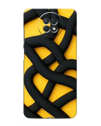 Чехол для Xiaomi Redmi Note 9T с картинкой «Черное желтое переплетение» Чехол для Xiaomi Redmi Note 9T с картинкой «Черное желтое переплетение»