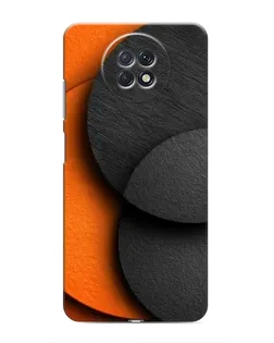 Чехол для Xiaomi Redmi Note 9T с картинкой «Геометрия оранжевых кругов»