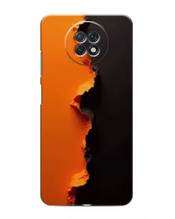 Чехол для Xiaomi Redmi Note 9T с картинкой «Оранжевый разлом»