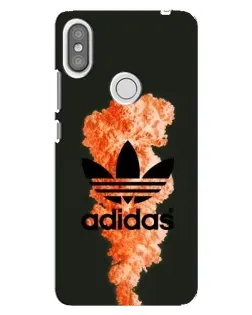 Чехол для Xiaomi Redmi S2 с картинкой «Оранжевый дым Adidas»