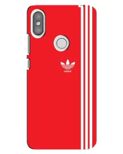 Чехол для Xiaomi Redmi S2 с картинкой «Красный минимализм Adidas»