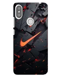 Чехол для Xiaomi Redmi S2 с картинкой «Nike — эффект разломов»