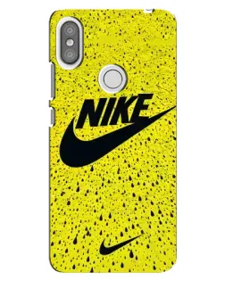 Чехол для Xiaomi Redmi S2 с картинкой «Желтый текстурный Nike»
