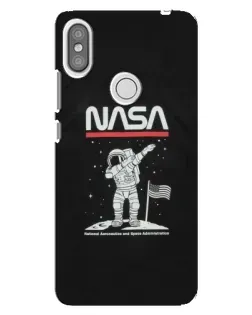 Чехол для Xiaomi Redmi S2 с картинкой «NASA — шагаем по Луне»