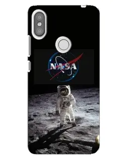 Чехол для Xiaomi Redmi S2 с картинкой «Астронавт на Луне»