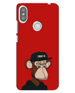 Чохол для Xiaomi Redmi S2 з картинкою «Bored Ape — червоний фон» Чохол для Xiaomi Redmi S2 з картинкою «Bored Ape — червоний фон»