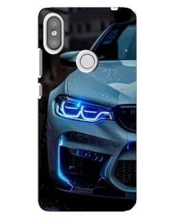 Чехол для Xiaomi Redmi S2 с картинкой «Взгляд BMW с синими фарами»