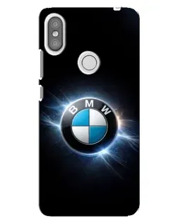 Чехол для Xiaomi Redmi S2 с картинкой «BMW — неоновое сияние»