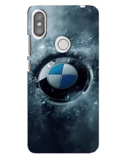 Чехол для Xiaomi Redmi S2 с картинкой «Логотип BMW — лед»
