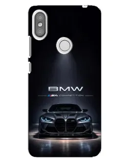 Чехол для Xiaomi Redmi S2 с картинкой «BMW сквозь ночной город»