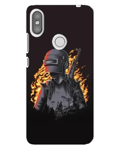 Чехол для Xiaomi Redmi S2 с картинкой «PUBG — огненный силуэт» Чехол для Xiaomi Redmi S2 с картинкой «PUBG — огненный силуэт»
