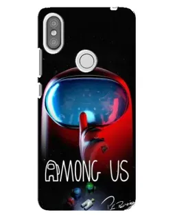 Чехол для Xiaomi Redmi S2 с картинкой «Красный импостер — макро»
